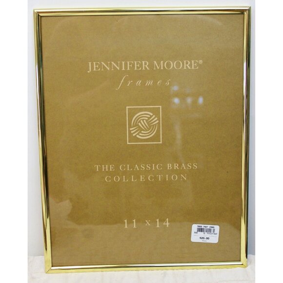 1996 Jennifer Moore Classic Brass Collection Large Photo Frame Gold Glass Black - Picture 2 of 12